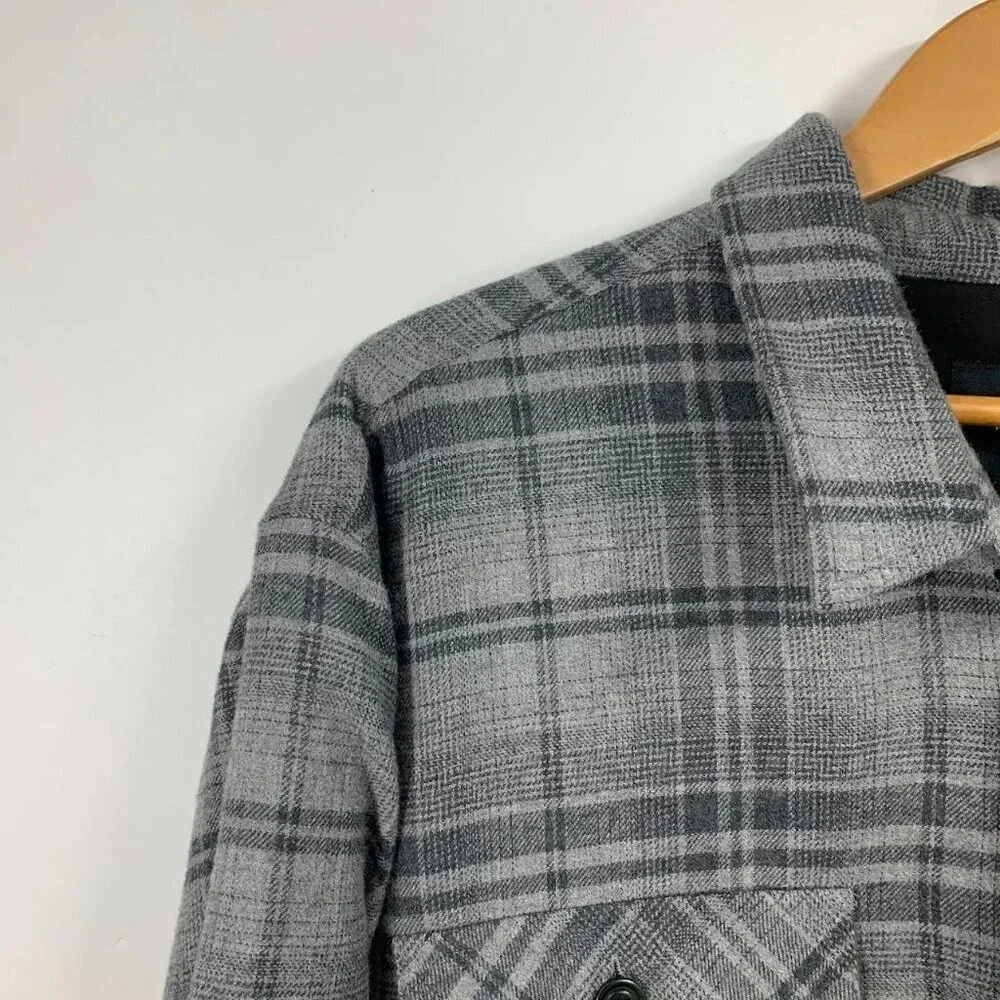 Rails Men's Worthing Button-up Lined Flannel Shirt Jacket in Grey Melange SZ XXL